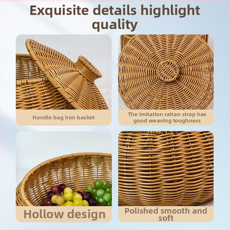 Plastový úložný kôš s vekom, model H00124, japonský štýl, vhodný na ovocie, zeleninu, kancelárske potreby, kozmetiku a knihy