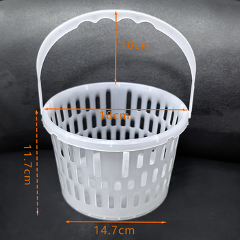 Coș circular din plastic pentru fructe cu capac, mâner, model DY-002