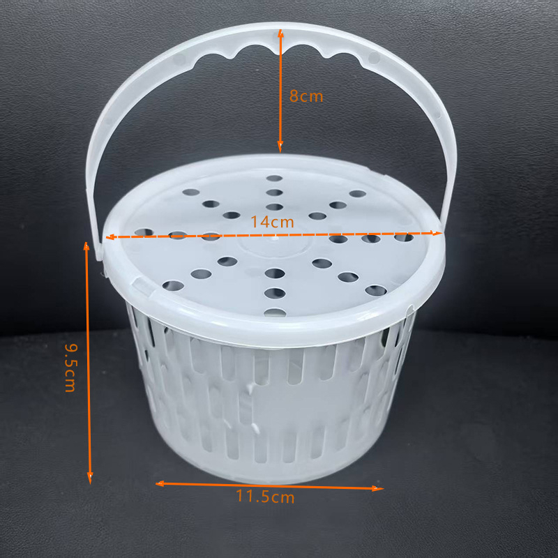 Coș circular din plastic pentru fructe cu capac, mâner, model DY-002