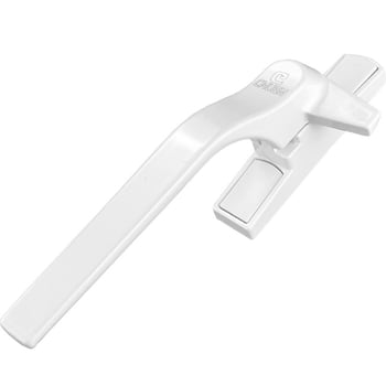 Kľučka na okno, hliníková zliatina, natieraný povrch, vonkajšie ploché tlačové prevedenie, model 03ZS061L, moderný minimalistický štýl, 7-formový jednopunktový zámok