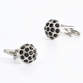 Réz mandzsetta kapcsok, egyszerű uniszex geometriai kialakítás, gyémánt felület, kristályok, egyenként csomagolva