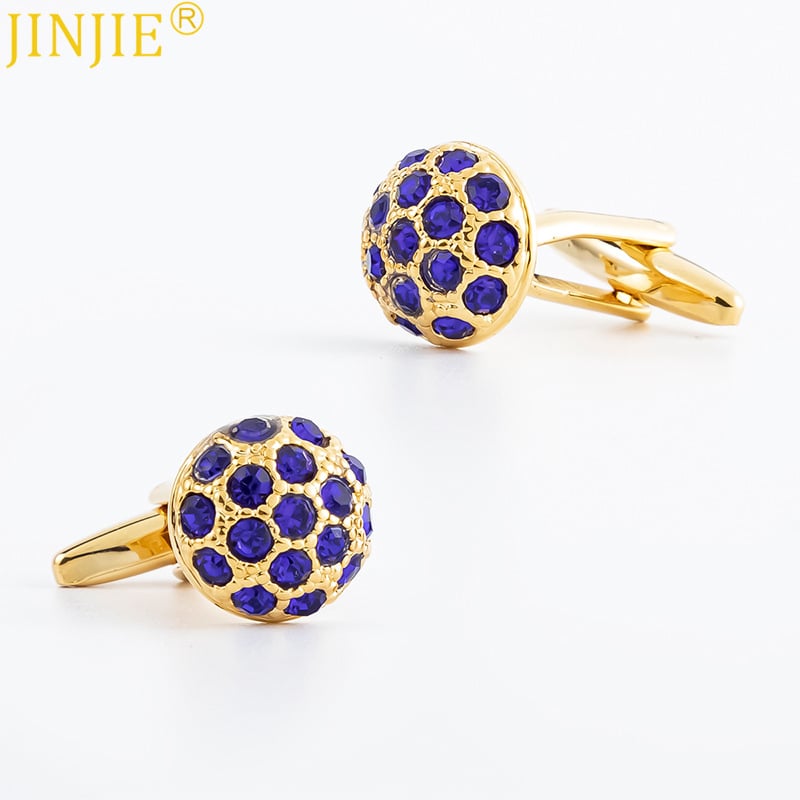 Réz mandzsetta kapcsok, egyszerű uniszex geometriai kialakítás, gyémánt felület, kristályok, egyenként csomagolva