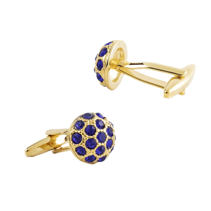 Réz mandzsetta kapcsok, egyszerű uniszex geometriai kialakítás, gyémánt felület, kristályok, egyenként csomagolva