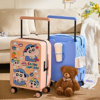 Ταξιδιωτικός σάκος με καρτούν στυλ, με περιστρεφόμενους τροχούς (ABS+PC; επεκτειόμενος; φερμουάρ; κλειδαριά τύπου λουκέτο)