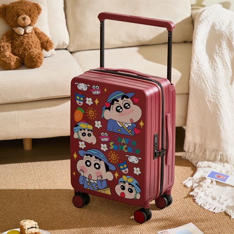 Ταξιδιωτικός σάκος με καρτούν στυλ, με περιστρεφόμενους τροχούς (ABS+PC; επεκτειόμενος; φερμουάρ; κλειδαριά τύπου λουκέτο)