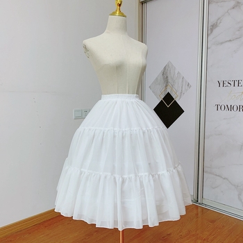 Lolita петикула с опора от рибена кост, 3 пръстена, регулируема пухкавост, Piron стил: единичен стоманен пръстен, еднослойна прежда