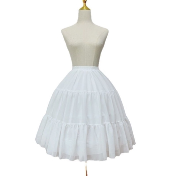 Lolita петикула с опора от рибена кост, 3 пръстена, регулируема пухкавост, Piron стил: единичен стоманен пръстен, еднослойна прежда