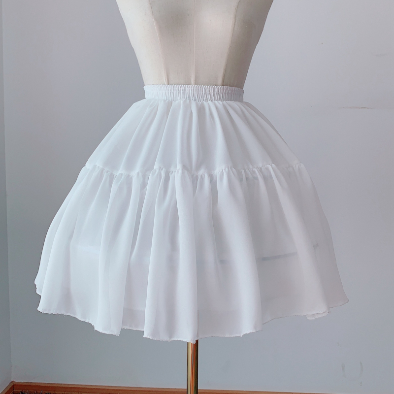 Lolita петикула с опора от рибена кост, 3 пръстена, регулируема пухкавост, Piron стил: единичен стоманен пръстен, еднослойна прежда