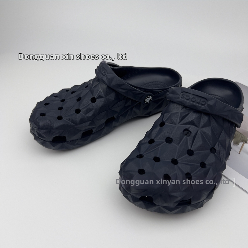 Vīriešu EVA sandales, elpojošas, ūdensizturīgas, neslīdīgas, injekcijas veidots zole, EVA augšējā daļa, 1–3 cm papēža augstums, Leisure Crocs stils