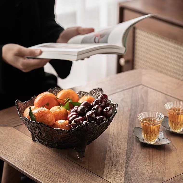 Yu Hua Стъклена чиния за плодове, прост стил, висококачествен продукт