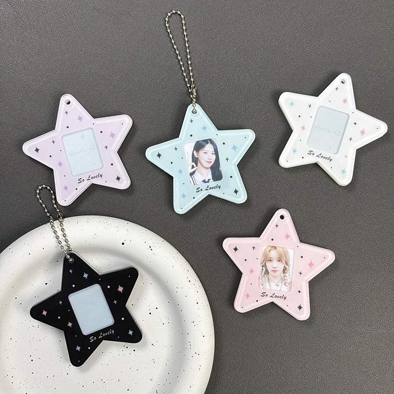 Akrilni držač kartica, korejskog stila, Berry Chestnut Bear