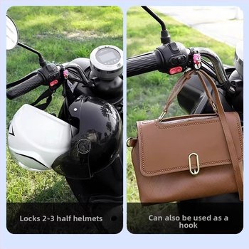 Zámok na prilbu pre elektrické motocykle - proti krádeži, mechanický zámok, univerzálny háčik na košík bicykla (Typ: Mechanický; Značka: Neck Strength; Materiál: Iné; Rozsah použitia: Štandardný; Rozstup zámky: Štandardný)