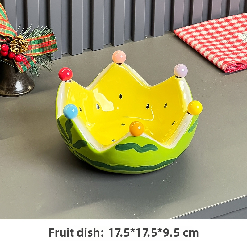 Порцеланова чиния за плодове с диня, свеж дизайн, мил стил, пускане през 2025 г.