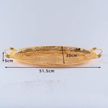 TONGCAI Ovala miska na ovocie s vyrezávaným dizajnom na občerstvenie, Štýl ľahký luxus, Letné vydanie 2021, Materiál: Iné