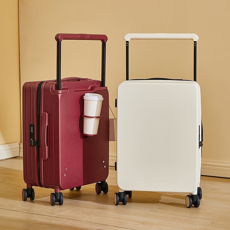 Αποσκευή ταξιδιού με φερμουάρ, Μεγάλη χωρητικότητα, Πολυεστέρας, Θήκη για ποτήρι, Ροδάκια παντός τύπου