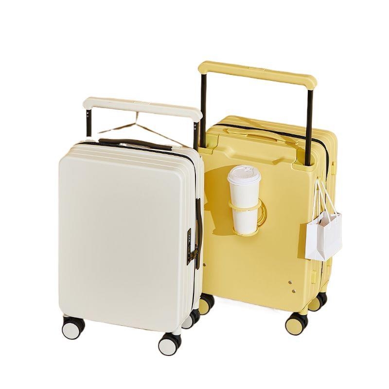 Αποσκευή ταξιδιού με φερμουάρ, Μεγάλη χωρητικότητα, Πολυεστέρας, Θήκη για ποτήρι, Ροδάκια παντός τύπου