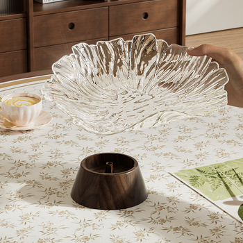 Пластмасова чиния за плодове с имитация на дърво, луксозен ретро стил, първокласно качество