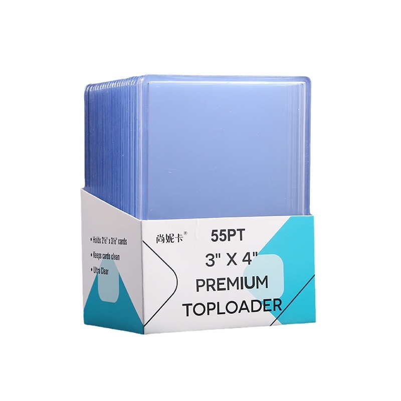 Držač kartica – prozirna plastika, moderni minimalistički stil, kompatibilan s Pokémon TCG i MTG, 35–130pt kartice