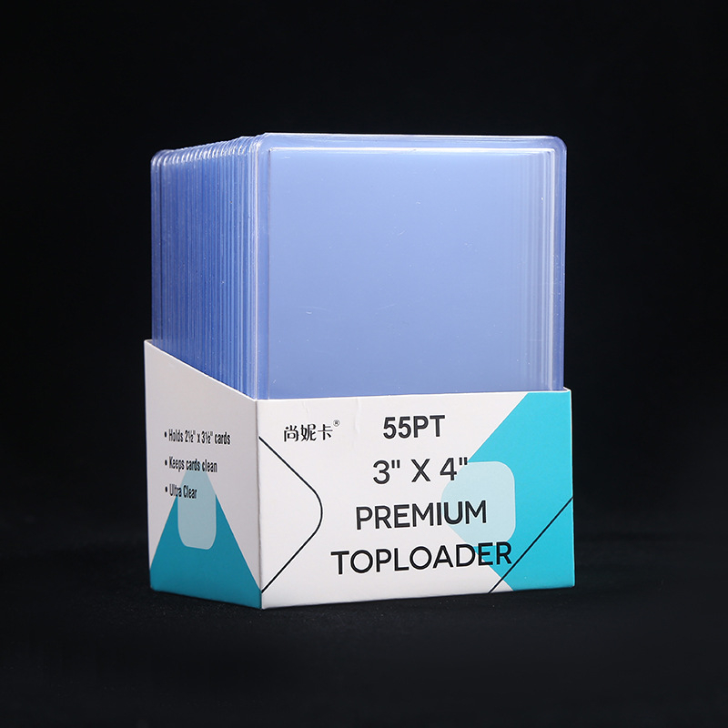 Držač kartica – prozirna plastika, moderni minimalistički stil, kompatibilan s Pokémon TCG i MTG, 35–130pt kartice