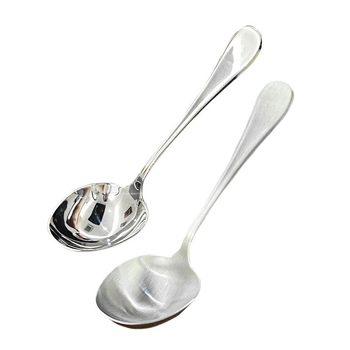 Κουτάλι από ανοξείδωτο ατσάλι 304 για μπουφέ ξενοδοχείου, παχύτερο και βαθύ για χυλό, μοντέρνο μινιμαλιστικό σχέδιο