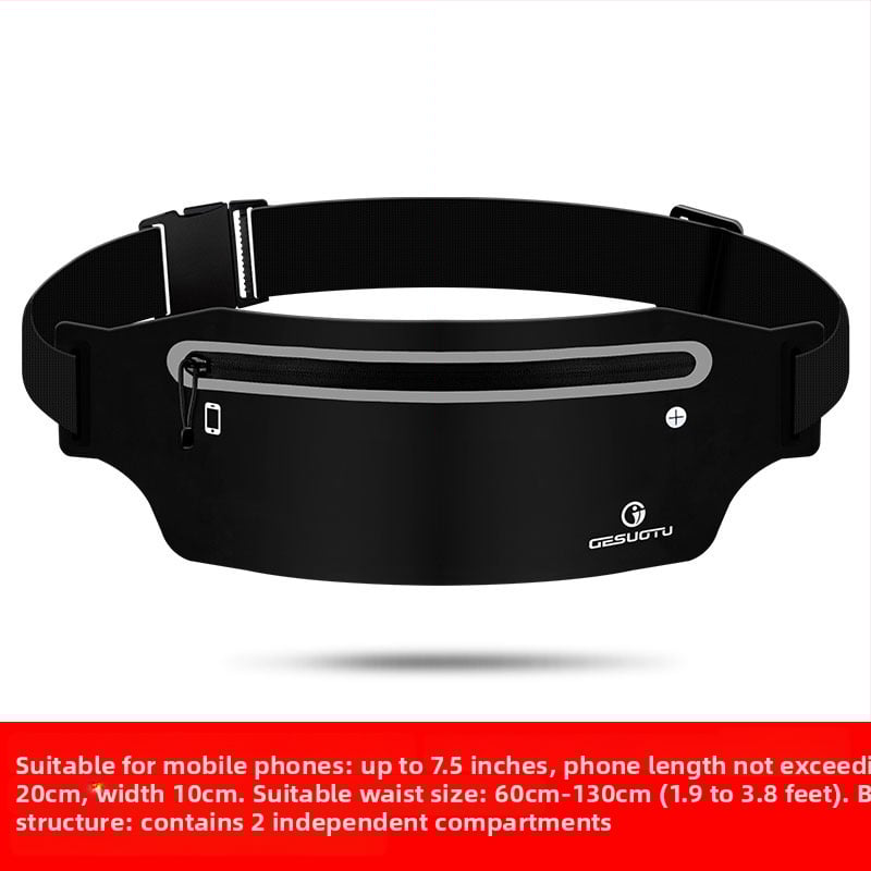 Songsotu Flat Waist Pack 001 – Nylon-Lycra sport deréktáska, uniszex, vízálló, cipzáros nyitás