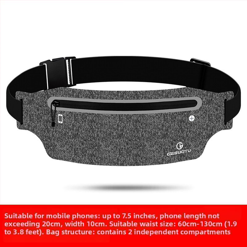 Songsotu Flat Waist Pack 001 – Nylon-Lycra sport deréktáska, uniszex, vízálló, cipzáros nyitás