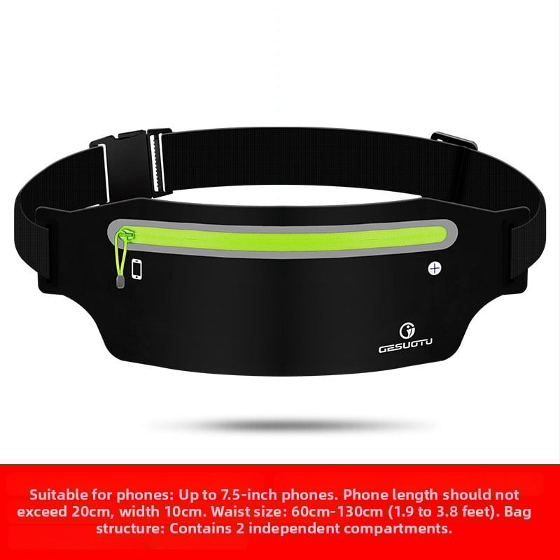 Songsotu Flat Waist Pack 001 – Nylon-Lycra sport deréktáska, uniszex, vízálló, cipzáros nyitás