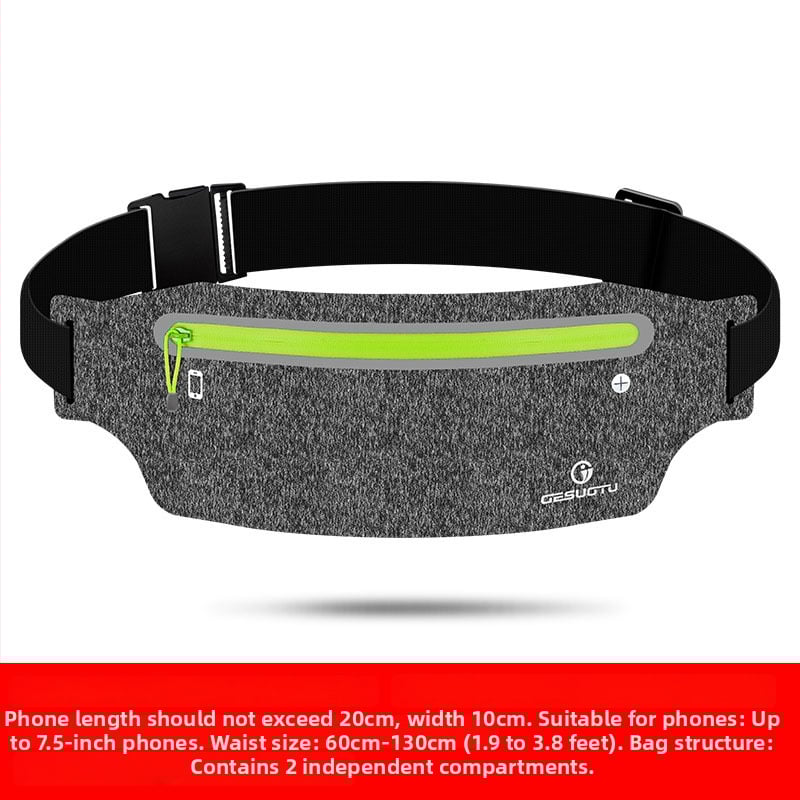 Songsotu Flat Waist Pack 001 – Nylon-Lycra sport deréktáska, uniszex, vízálló, cipzáros nyitás