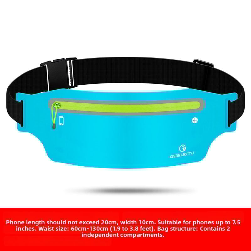 Songsotu Flat Waist Pack 001 – Nylon-Lycra sport deréktáska, uniszex, vízálló, cipzáros nyitás