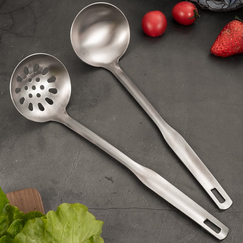 304 ανοξείδωτο ατσάλι Κουτάλι για κατσαρόλα με σουρωτήρι – αντιολισθητικό, αντικαψίματος, ματ φινίρισμα