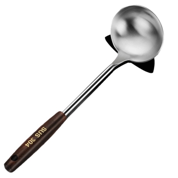 Κουζινική κουτάλα-σπατουλάκι από 304 ανοξείδωτο ατσάλι, μακρύς λαβή, αντικολλητική επιφάνεια, ανθεκτικό σε υψηλές θερμοκρασίες, προστασία από εγκαύματα