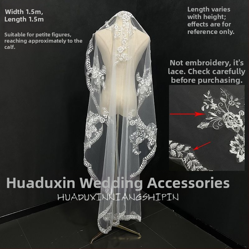 Unique miško stiliaus nėrinių skraistė su galvos papuošalu nuotakai, vasara 2021, sandėlyje