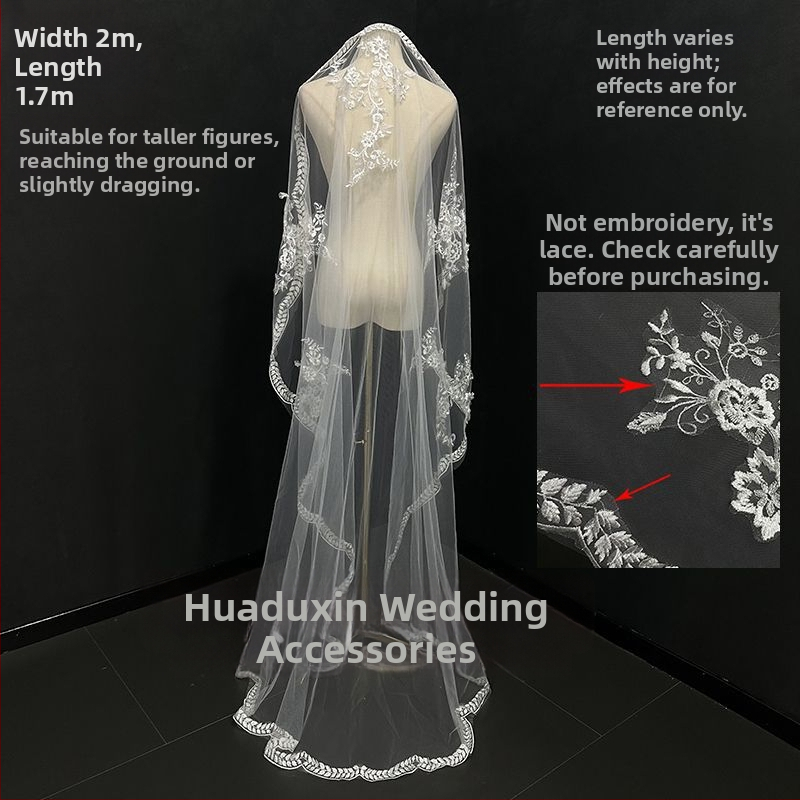 Unique miško stiliaus nėrinių skraistė su galvos papuošalu nuotakai, vasara 2021, sandėlyje