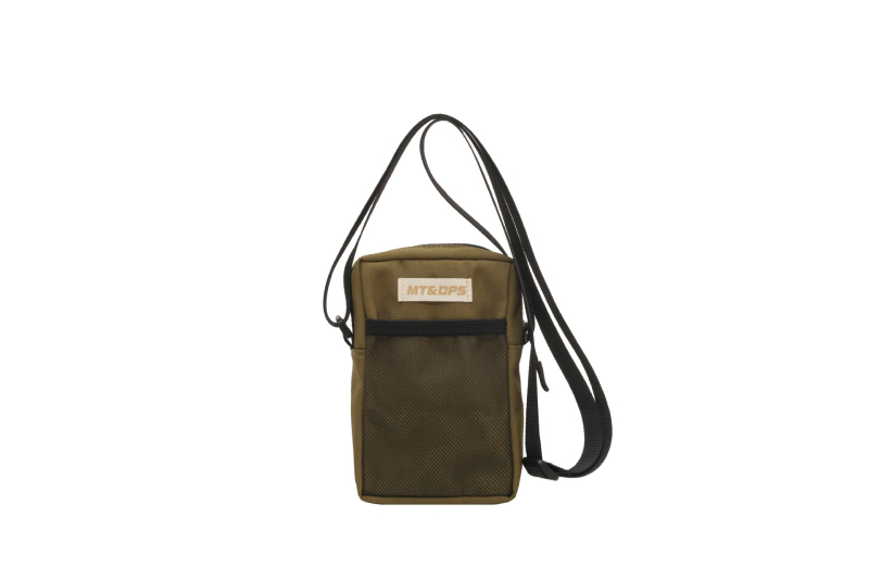 Unisex najlonska crossbody torbica za mobitel — mala kvadratna, uspravnog oblika, zatvarač