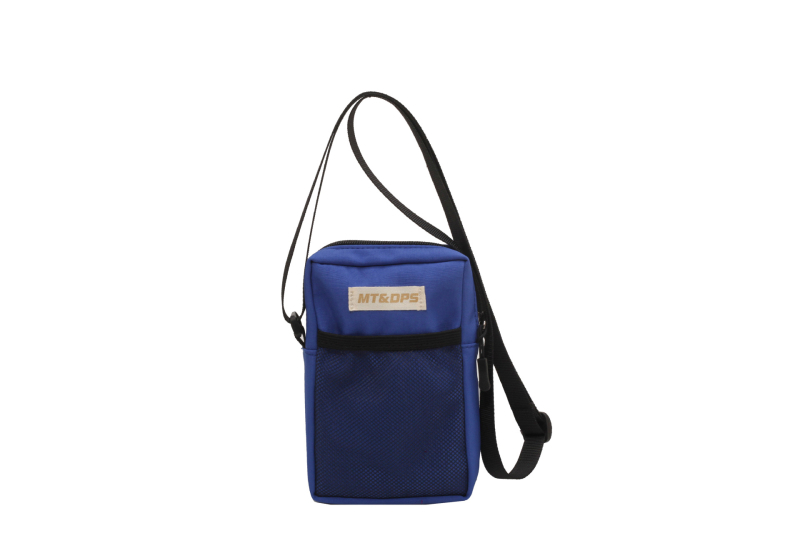 Unisex najlonska crossbody torbica za mobitel — mala kvadratna, uspravnog oblika, zatvarač