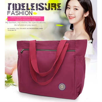 Ženska torba u korejskom stilu, crossbody tote – Oxford tkanina, gradska jednostavnost, vodoravni kvadratni oblik, zatvaranje zipom