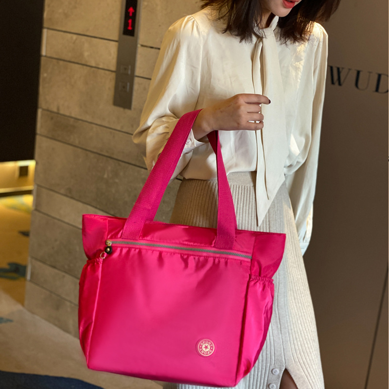 Ženska torba u korejskom stilu, crossbody tote – Oxford tkanina, gradska jednostavnost, vodoravni kvadratni oblik, zatvaranje zipom