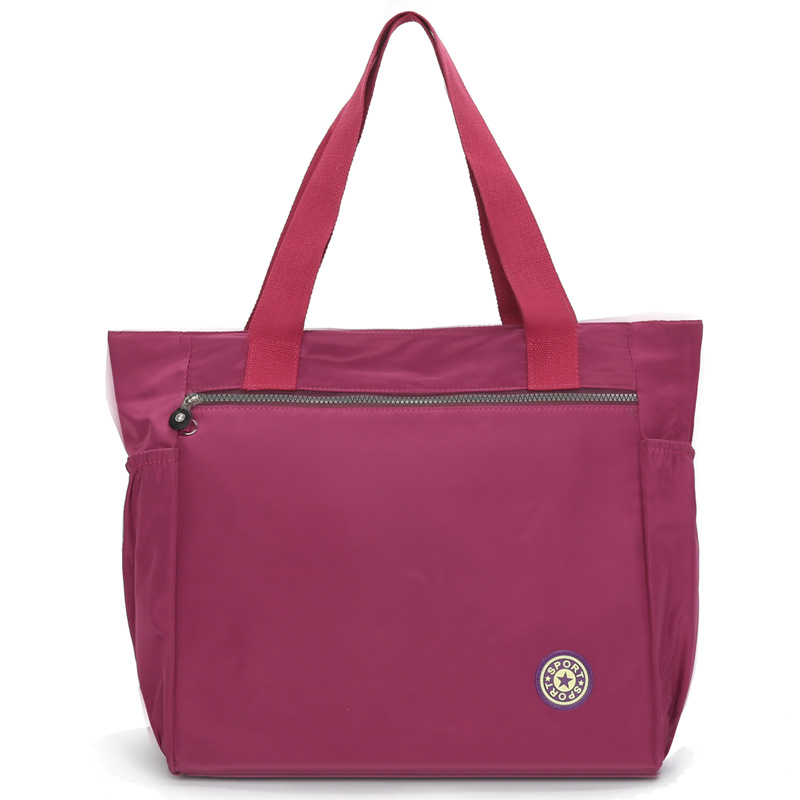 Ženska torba u korejskom stilu, crossbody tote – Oxford tkanina, gradska jednostavnost, vodoravni kvadratni oblik, zatvaranje zipom