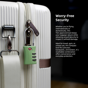 UPSECURITY 05ST TSA Κλείδωμα από Ψευδάργυρο για Αποσκευές, Σακίδιο, Αθλητική Τσαντά, Ντουλάπι — 2.8mm διάμετρος