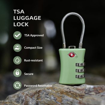 UPSECURITY 05ST TSA Κλείδωμα από Ψευδάργυρο για Αποσκευές, Σακίδιο, Αθλητική Τσαντά, Ντουλάπι — 2.8mm διάμετρος