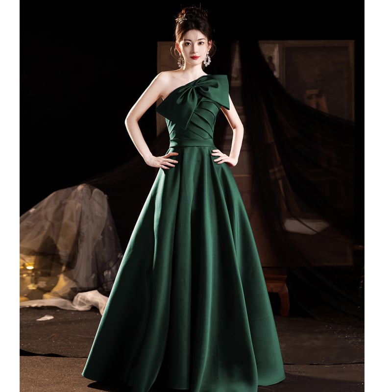 Duga večernja haljina za odrasle žene, poliester, visoki struk, rukavi 3/4, duga suknja