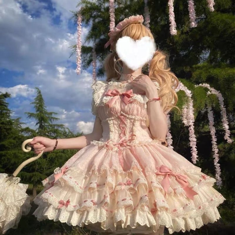 Lolita φόρεμα με φούστα σε στιλ μπαλέτου, αρχικός σχεδιασμός; Άνοιξη 2025; Πολυεστερικό ίνα; Κύριο ύφασμα: πολυεστέρας; Περιεκτικότητα υφάσματος ≤30%; Κινέζικό στυλ