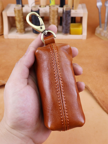 Torba za ključeve od kože prvog sloja goveda, unisex, s velikim kapacitetom