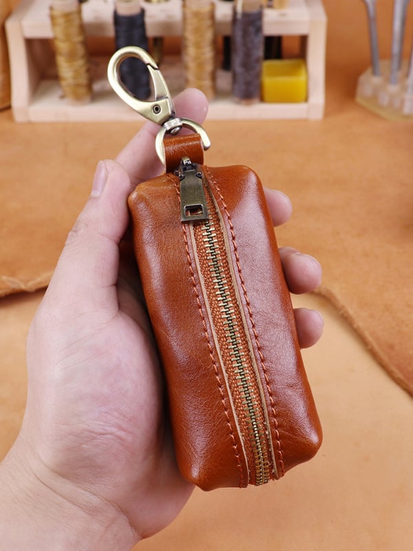 Torba za ključeve od kože prvog sloja goveda, unisex, s velikim kapacitetom