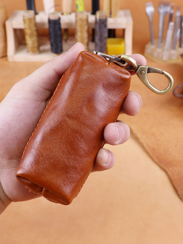 Torba za ključeve od kože prvog sloja goveda, unisex, s velikim kapacitetom