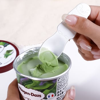 TAIDAMI αλουμινένιο κουτάλι παγωτού — καρτούν σχέδιο με πιγκουίνο και πολική αρκούδα, μοντέρνος μινιμαλιστικός σχεδιασμός