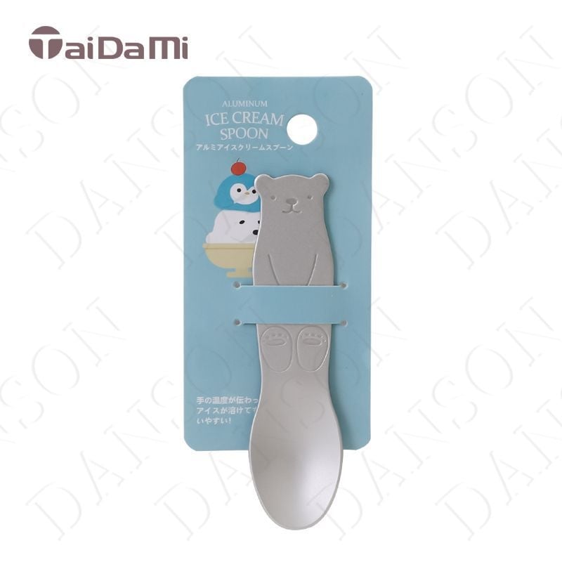 TAIDAMI αλουμινένιο κουτάλι παγωτού — καρτούν σχέδιο με πιγκουίνο και πολική αρκούδα, μοντέρνος μινιμαλιστικός σχεδιασμός