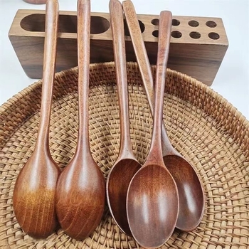 Glow drvena žlica za juhu – moderni minimalistički dizajn, završna obrada vodnim poliranjem, prilagodljiva, jednobojni uzorak, vrhunska kvaliteta