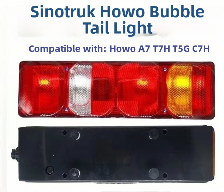 Howo A7 zadné svetlo – LED 10W, 24V, akrylové puzdro