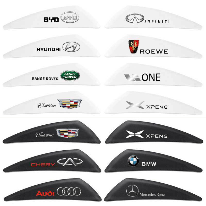 Антиударна лента за врати на автомобил, малък триъгълен ъглов предпазен стикер, PVC материал, универсален модел